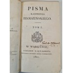 BRODZIŃSKI Kazimierz - PISMA Tom I Rozne Poezye, wyd.1821 [ryciny]