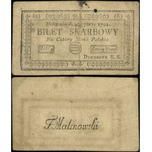 Polsko, 4 polské zloté, 4.09.1794