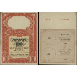 Polska, asygnata na 100 złotych, bez daty (1939)