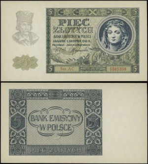 Polsko, 5 zlotých, 1.08.1941
