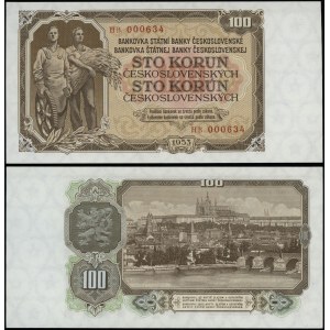 Československo, 100 korun, 1953