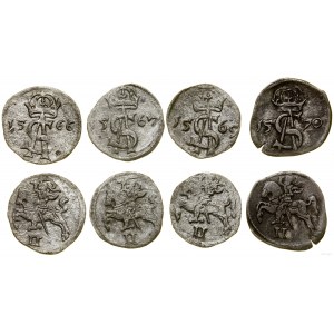Polska, zestaw 4 x dwudenar, 1566, 1567, 1569, 1570, Wilno