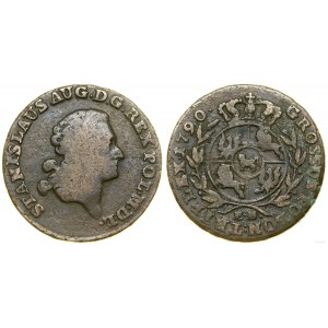 Polsko, měděný trojak, 1790 EB, Varšava