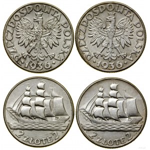 Polsko, sada: 2 x 2 zlaté, 1936, Varšava