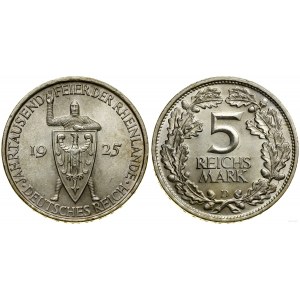 Niemcy, 5 marek, 1925 A, Berlin