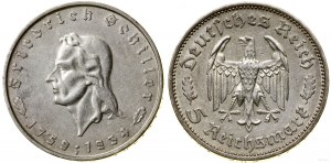 Germany, 5 marks, 1934 F, Stuttgart