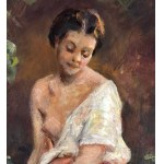 ANONIMO, Giovane donna in giardino