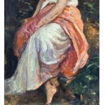 ANONIMO, Giovane donna in giardino