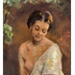 ANONIMO, Giovane donna in giardino