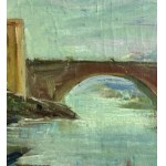 ANGELA CARUGATI, Vista sul fiume con barche - Angela Carugati