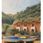 PARLATO, Seascape with boats on the shore - PARLATO