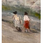 Gaetano Bocchetti, Route de montagne avec figures - Gaetano Bocchetti (1888 - 1990)
