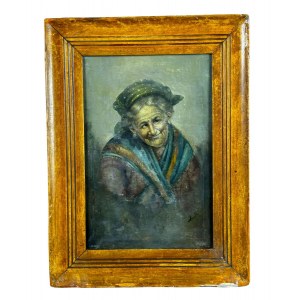 UNIDENTIFIED SIGNATURE, Portrait of an elderly woman