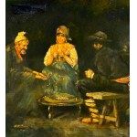 ANONIMO, Interior scene with figures