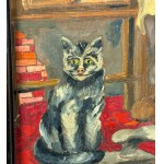 FIRMA NON IDENTIFICATA, Anziano con gatto