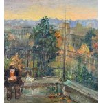 ANGELA CARUGATI, Figure su una terrazza - Angela Carugati (1881 - 1977)