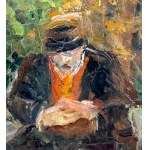ANGELA CARUGATI, Figure su una terrazza - Angela Carugati (1881 - 1977)