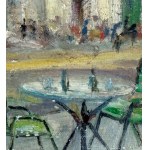 ANGELA CARUGATI, Strada con chiesa e figure - Angela Carugati (1881 - 1977)
