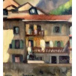 A. Borciani, Village view - A. Borciani