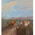 Corsi, Country road with figures - Corsi