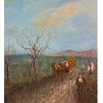 Corsi, Country road with figures - Corsi
