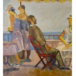 ANONIMO, Characters on a terrace