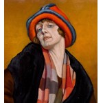 ANONIMO, Portrait of a woman with a hat