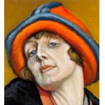 ANONIMO, Portrait of a woman with a hat