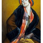 ANONIMO, Portrait of a woman with a hat