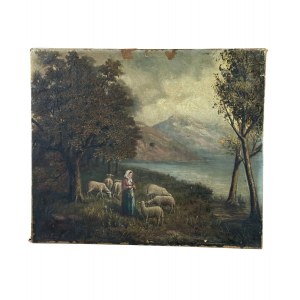 UNIDENTIFIED SIGNATURE, Figure with a flock
