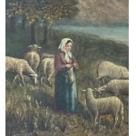 UNIDENTIFIED SIGNATURE, Figure with a flock