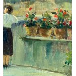 ANGELA CARUGATI, Femme sur une terrasse - Angela Carugati (1881 - 1977)