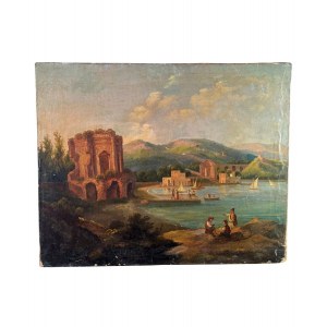 ANONIMO, Landscape with Ruins and a River