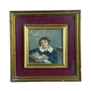 ANGELA CARUGATI, Portrait of a Young Student - Angela Carugati (1881 - 1977)