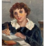 ANGELA CARUGATI, Portrait of a Young Student - Angela Carugati (1881 - 1977)