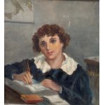 ANGELA CARUGATI, Portrait of a Young Student - Angela Carugati (1881 - 1977)