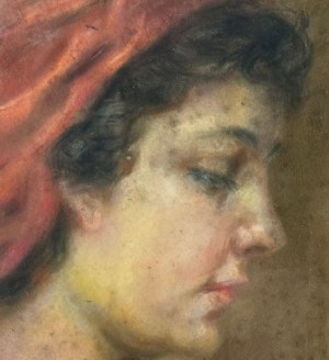 UNIDENTIFIED SIGNATURE, Profile of a woman with a headdress