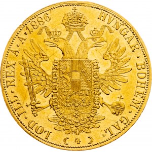 Franz Joseph I., 4 Dukat 1886, Vienna
