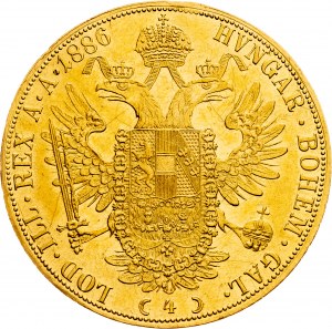 Franz Joseph I., 4 Dukat 1886, Vienna