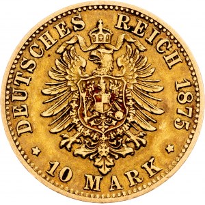 Königreich Preußen, 10 Mark 1875, B