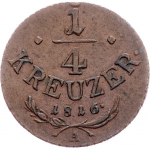 Franz I. (II.), 1/4 Kreuzer 1816, A, Vienna