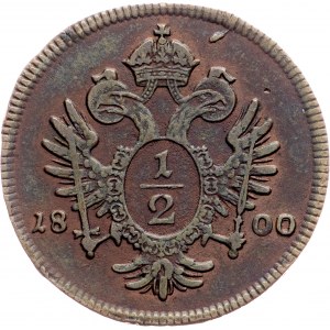 Franz I. (II.), 1/2 Kreuzer 1800, A, Vienna