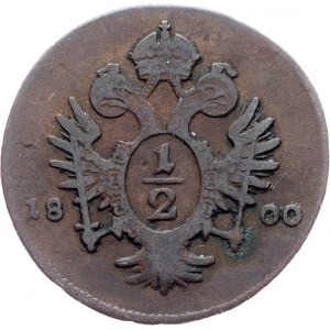 Franz I. (II.), 1/2 Kreuzer 1800, E, Karlsburg