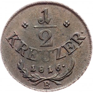 Franz I. (II.), 1/2 Kreuzer 1816, B, Kremnitz