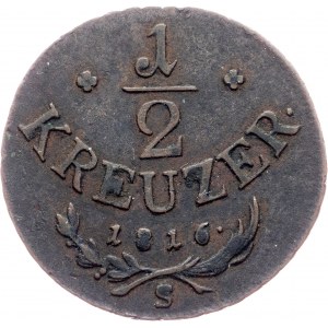 Franz I. (II.), 1/2 Kreuzer 1816, S, Schmöllnitz