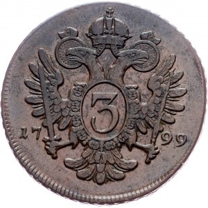 Franz I. (II.), 3 Kreuzer 1799, A, Vienna