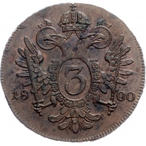 Franz I. (II.), 3 Kreuzer 1800, F, Hall