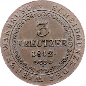 Franz I. (II.), 3 Kreuzer 1812, A, Vídeň