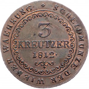 Franz I. (II.), 3 Kreuzer 1812, S, Schmöllnitz