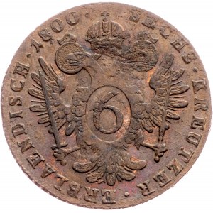 Franz I. (II.), 6 Kreuzer 1800, F, Hall